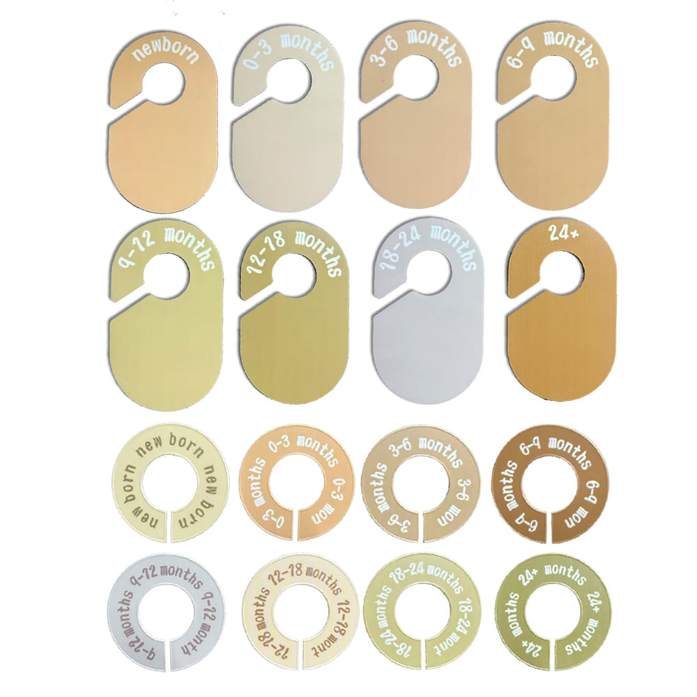 COLAYERIST baby closet dividers oval style with color coding for sorting.