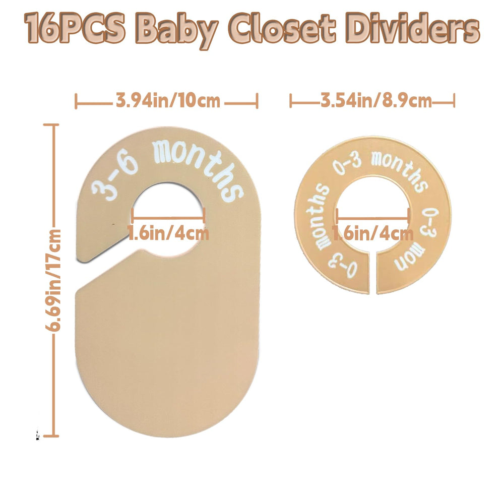 COLAYERIST baby closet dividers round style with clear numbers for size sorting.