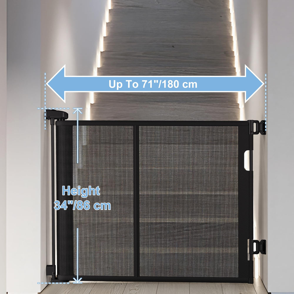 Colbabe gate top stair installation demonstrates secure hardware mounting for stairs.