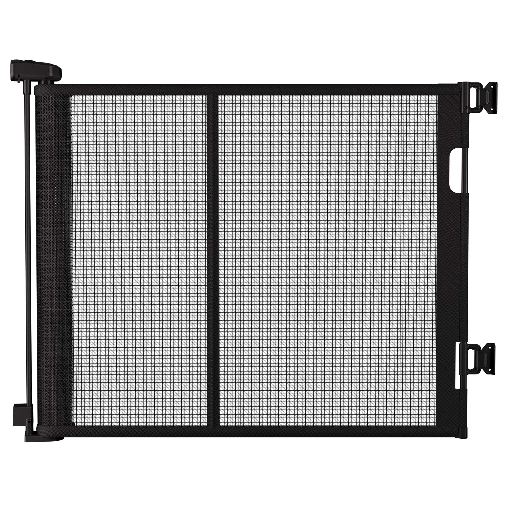 Colbabe retractable gate extended 120 inches, ideal for wide openings and open-plan rooms.