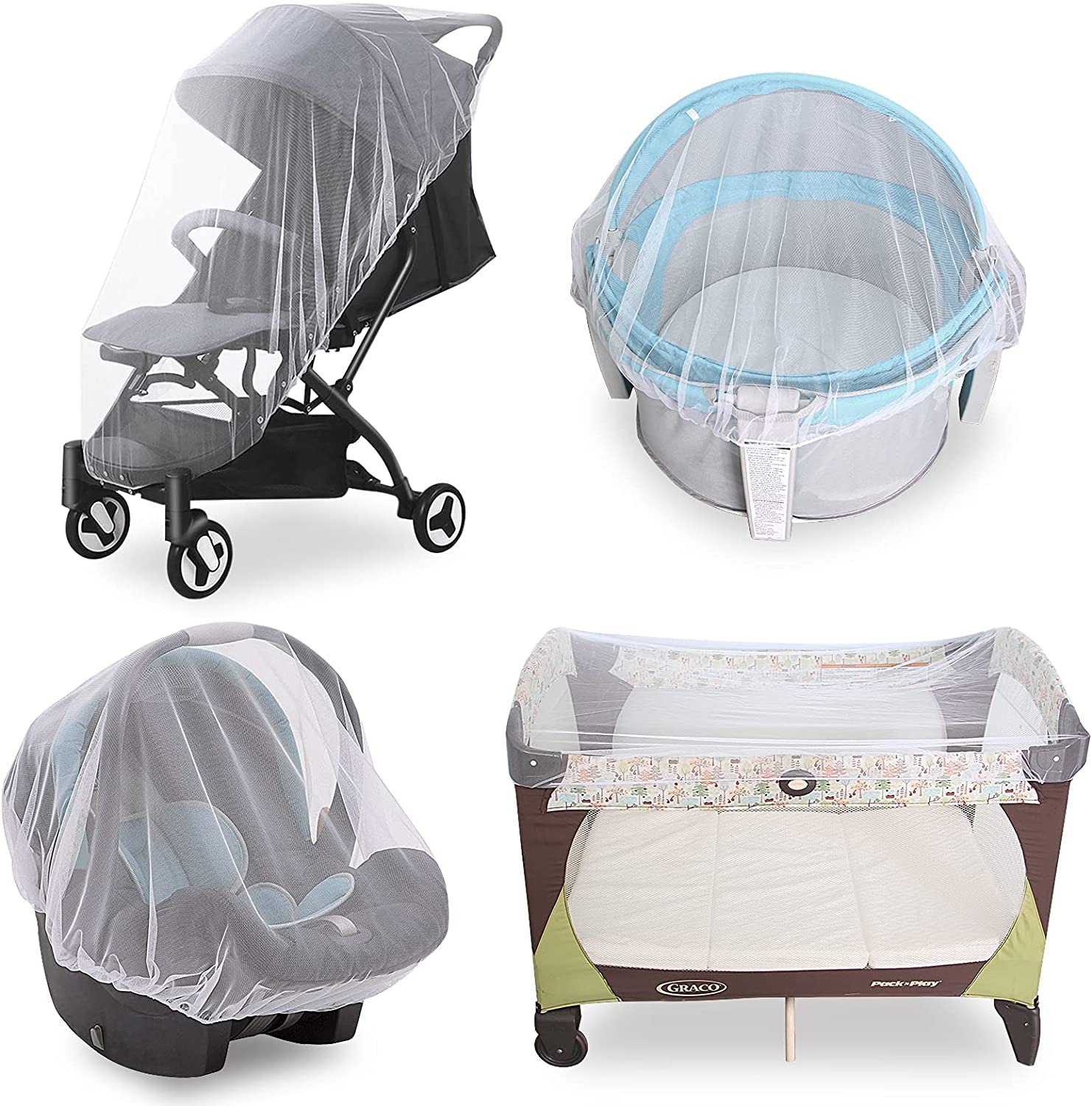 Coldwind 2Pack Baby Mosquito Net for Stroller provides breathable protection during walks