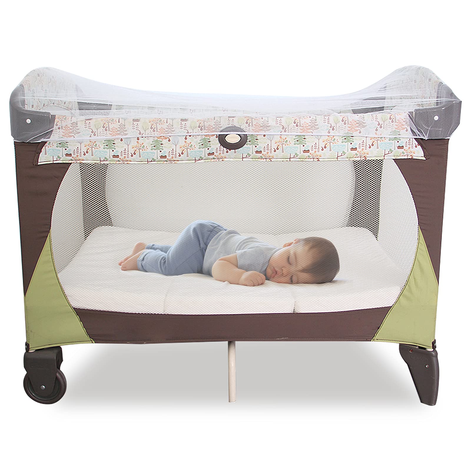 Coldwind Baby Mosquito Net for Mini Crib provides breathable protection during naps