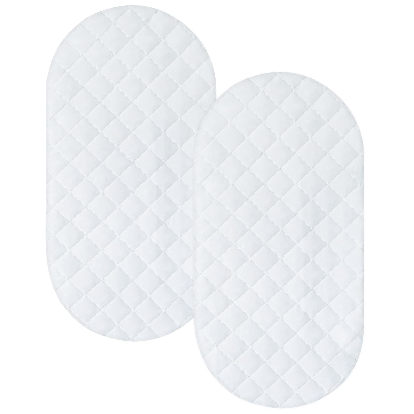 Coldwind bassinet mattress pad 2-pack provides a soft, protective surface.
