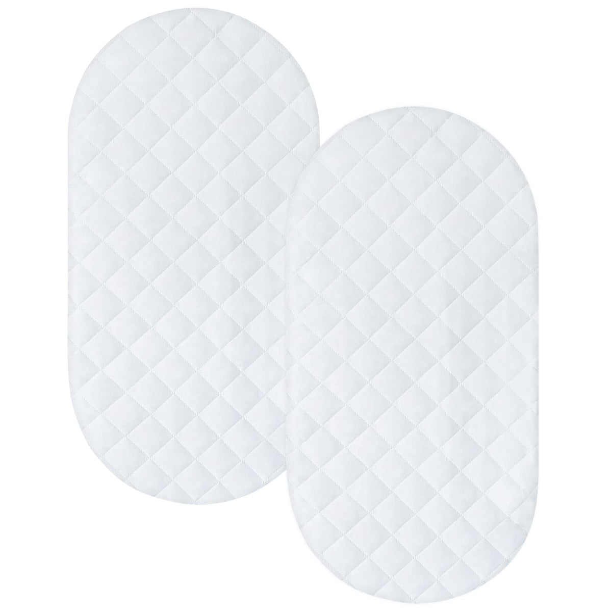 Coldwind bassinet mattress pad 2-pack provides a soft, protective surface.