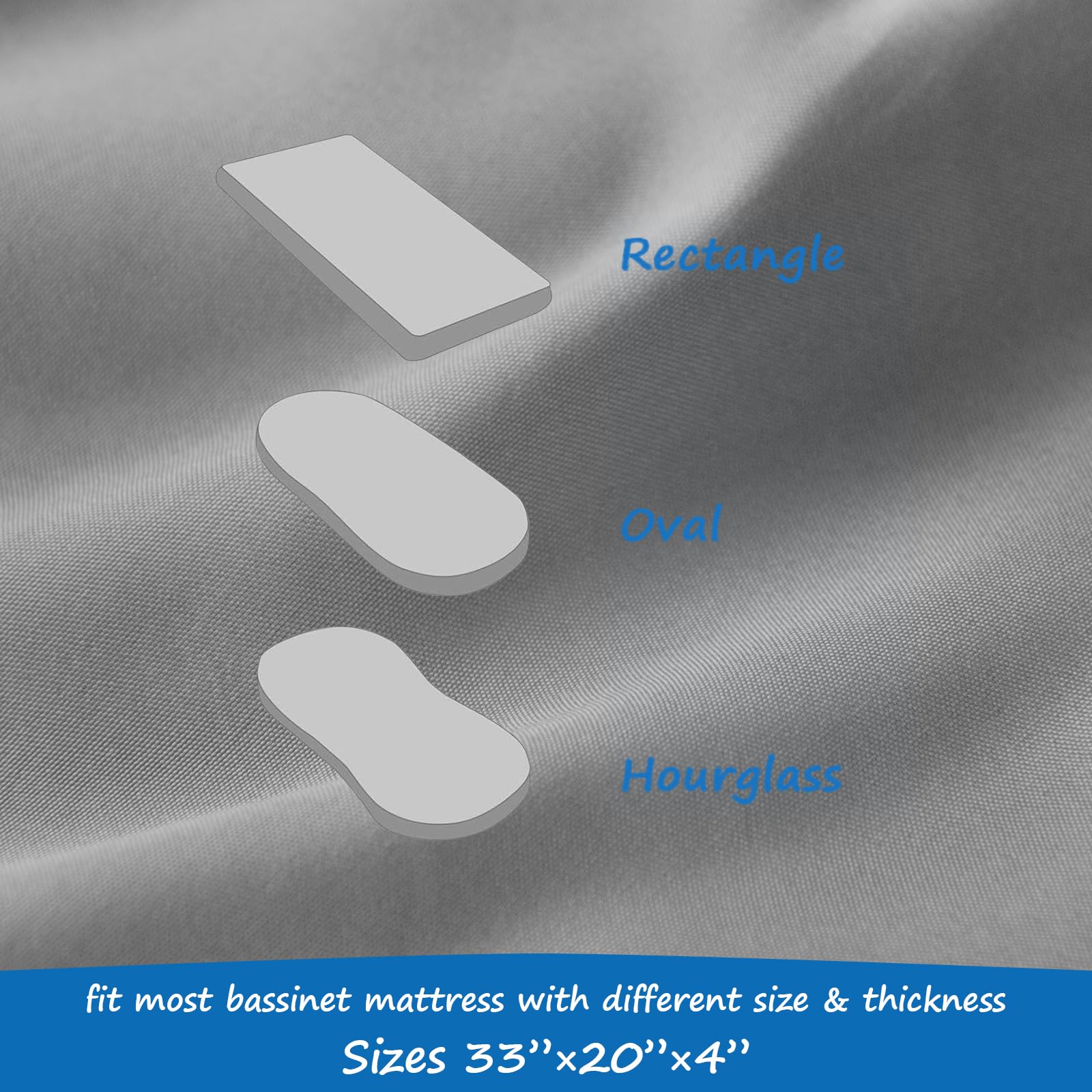 Coldwind bassinet pad cover remains quiet as baby moves.