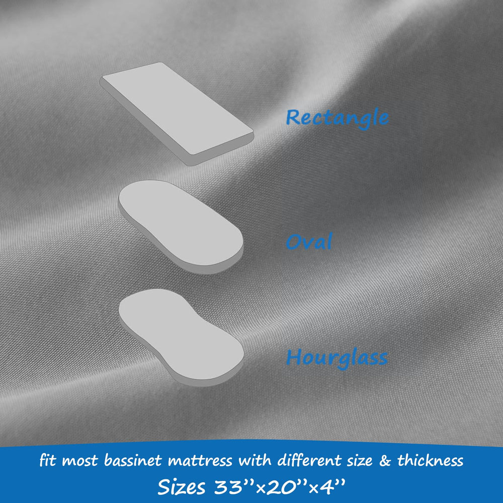Coldwind bassinet pad cover remains quiet as baby moves.