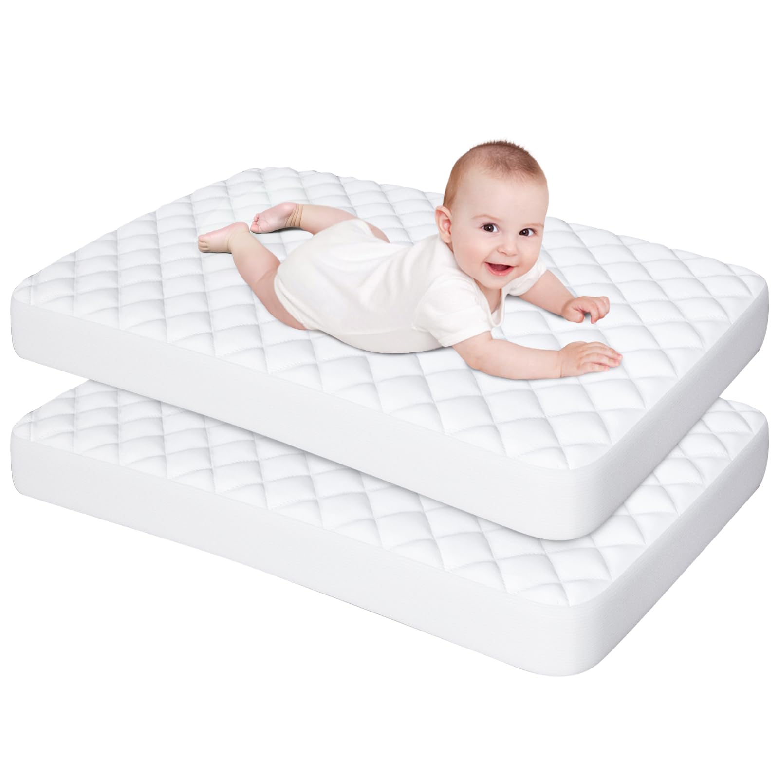 Coldwind bassinet pad uses soft absorbent fibers for cozy, dry nights.