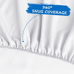 Coldwind bassinet sheet elastic-bottom design ensures snug, secure fit on various mattress shapes.