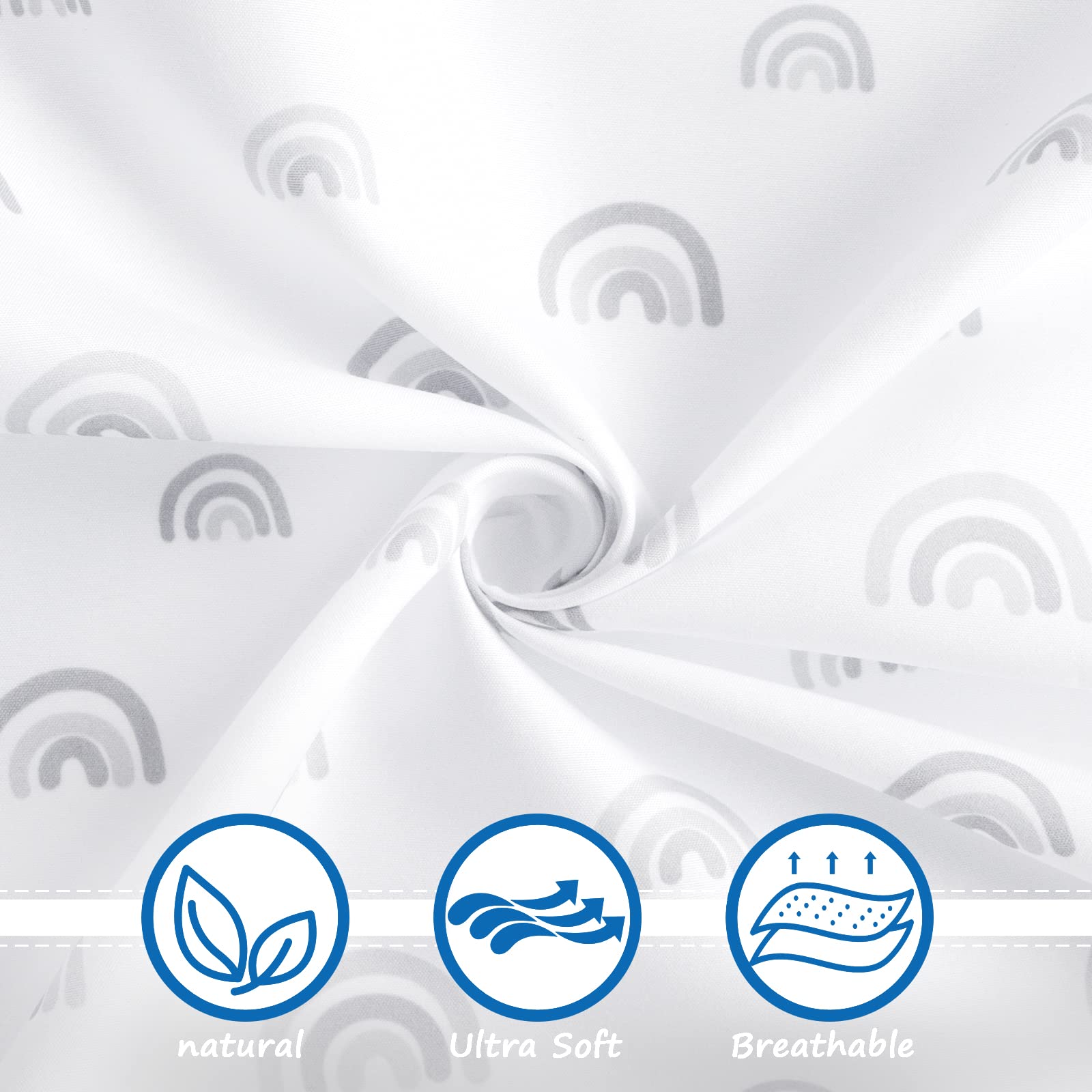 Coldwind bassinet sheet elastic-bottom demonstrates a snug, secure fit on standard bassinets.