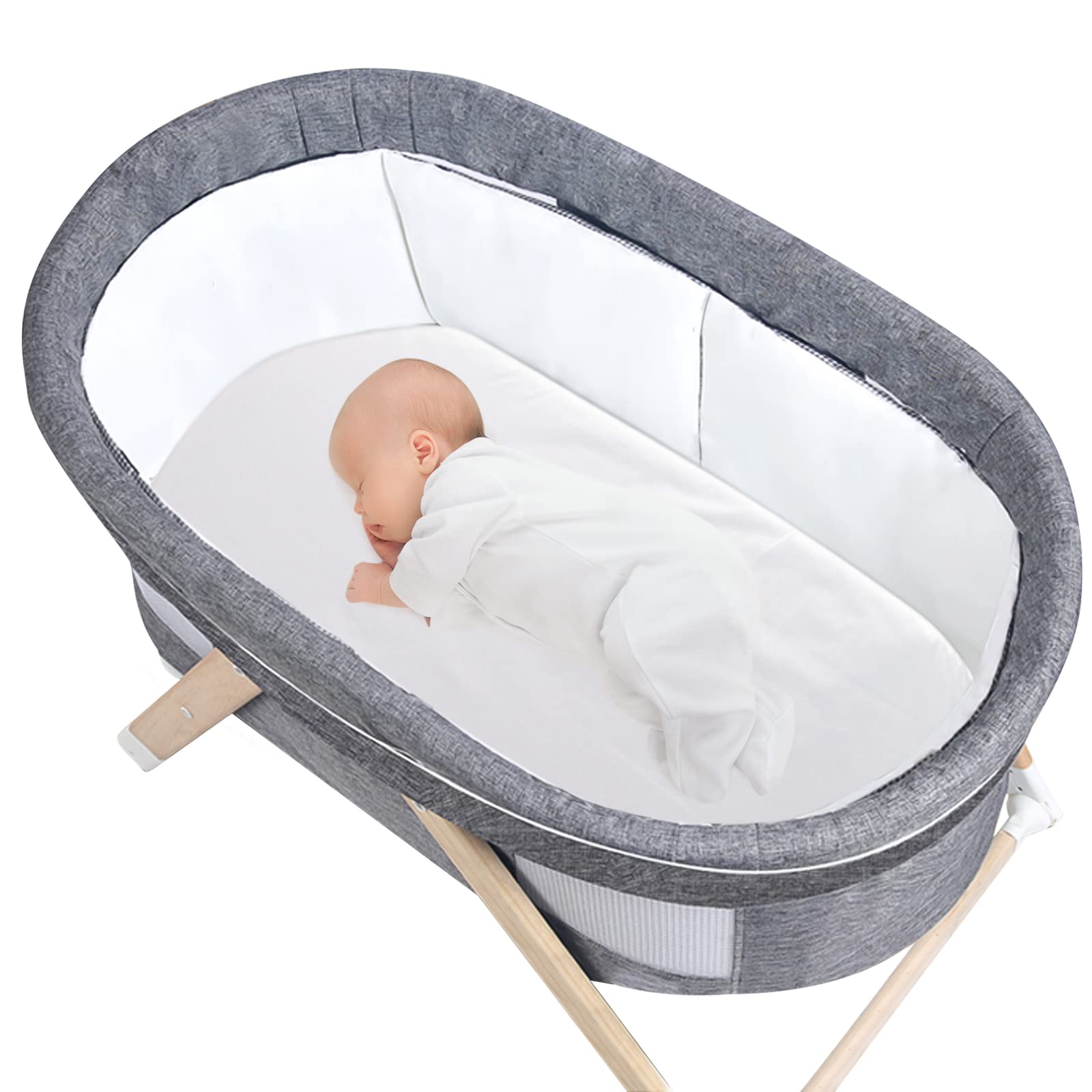 Coldwind 2-pack white bassinet sheets offer practical value for quick changes.
