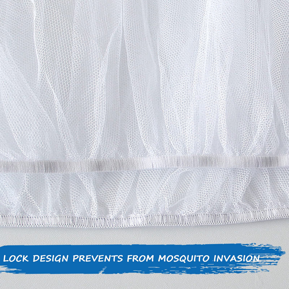 Coldwind mosquito net for bassinets and cradles provides airy, secure cover.