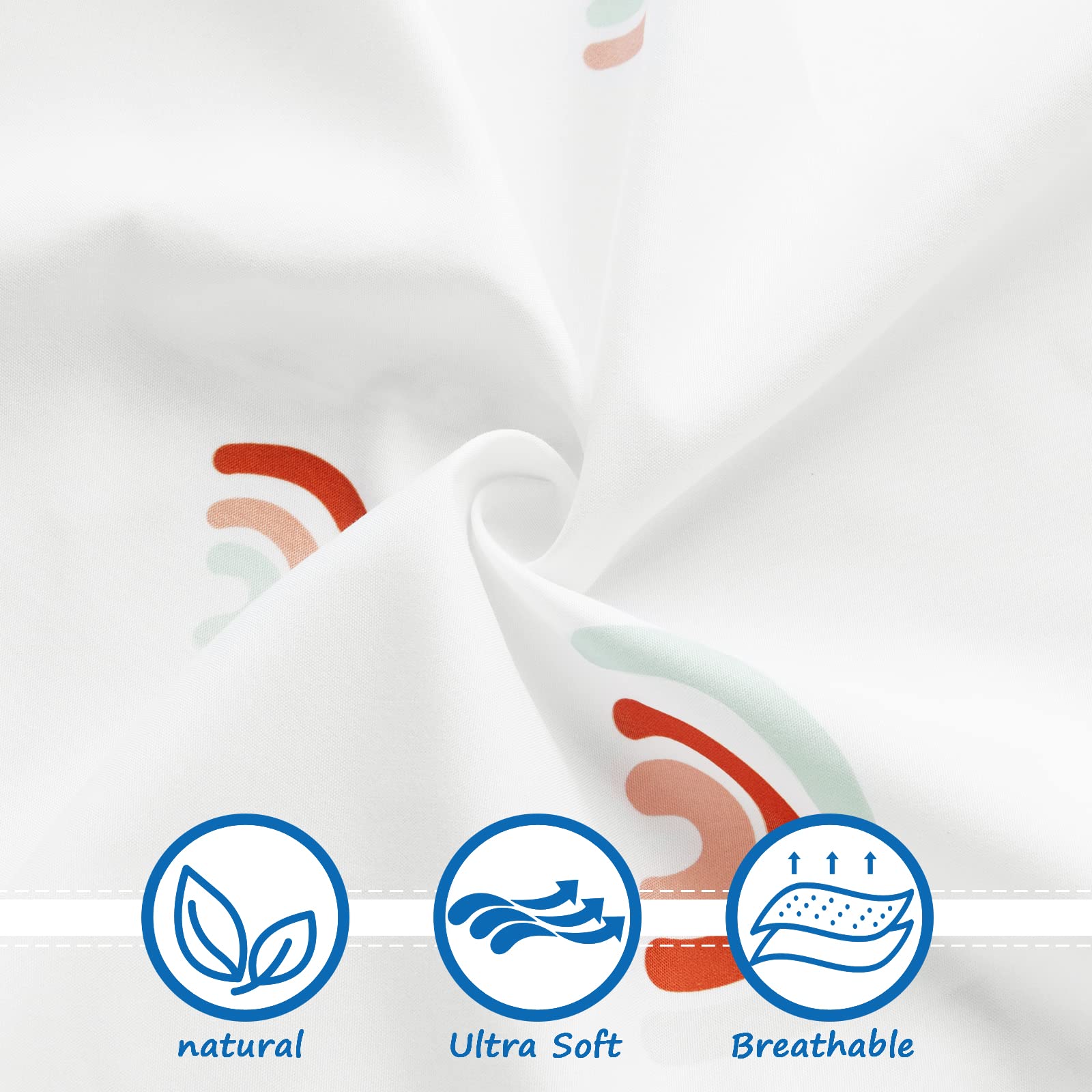 Coldwind eco-friendly machine-washable crib sheets simplify laundry and care.