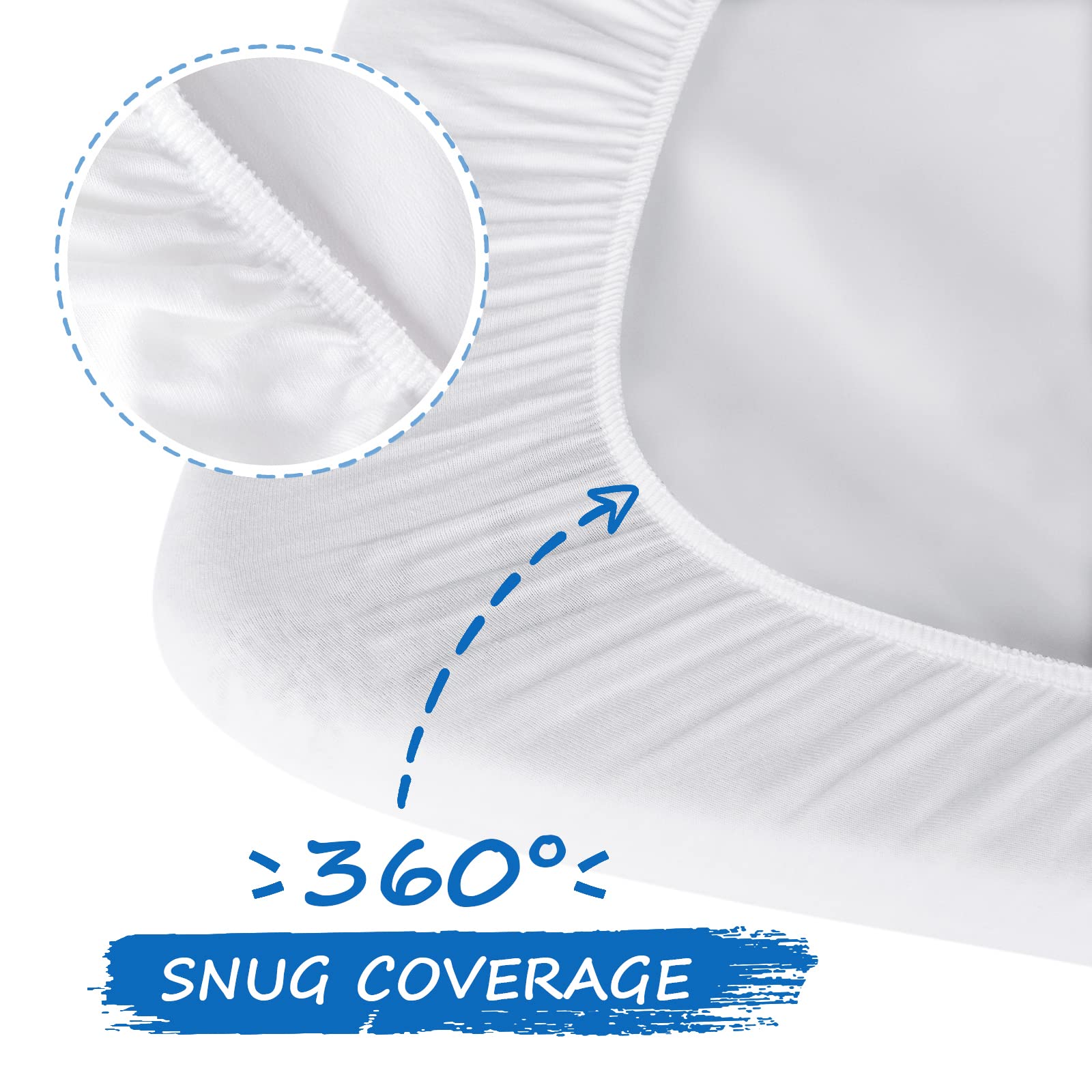 Coldwind pack and play sheets cotton touch fabric provides gentle comfort for baby.