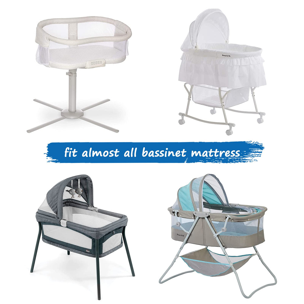 Coldwind satin bassinet sheet care shot highlighting machine wash durability