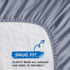 Coldwind satin bassinet sheet with encased elastic band for secure bottom fit and safety