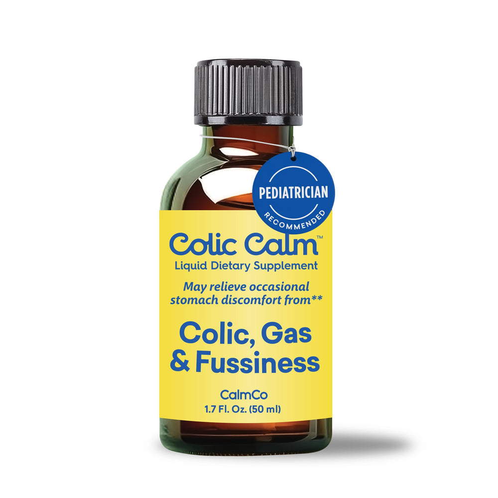 Colic Calm Gripe Water manufactured-in-usa label reinforces quality and safety standards.