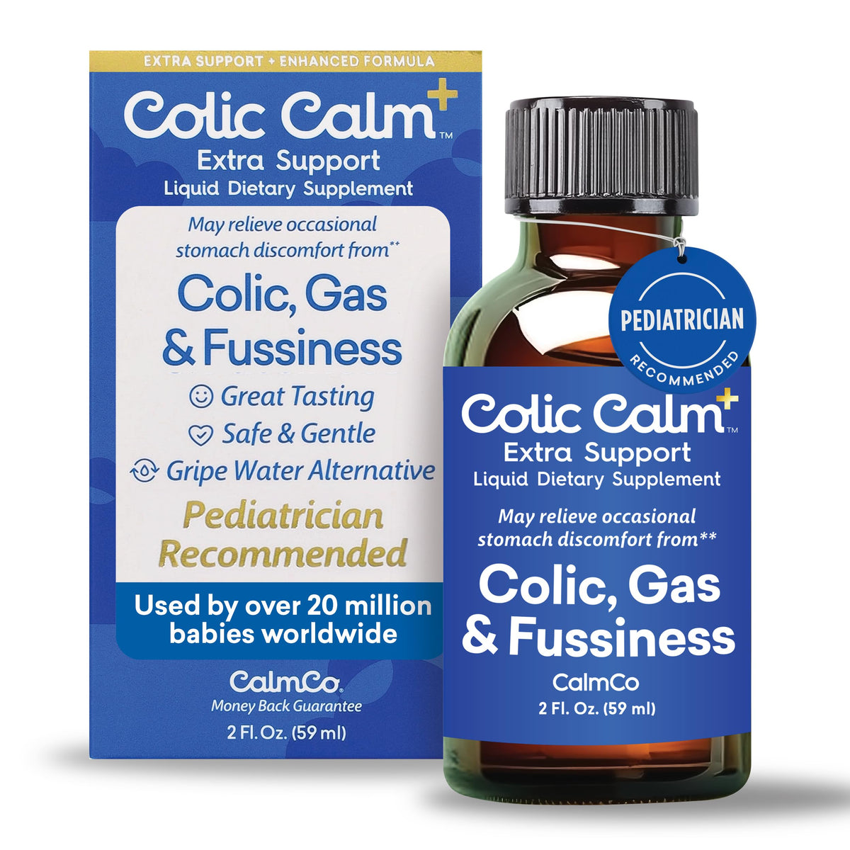 Colic Calm Plus bottle pour demonstrates quick, gentle relief for infant gas and colic.