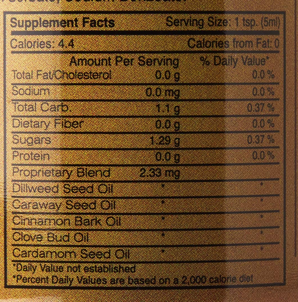 Close-up of Colic-Ease five oil blend used for natural aroma and soothing potential