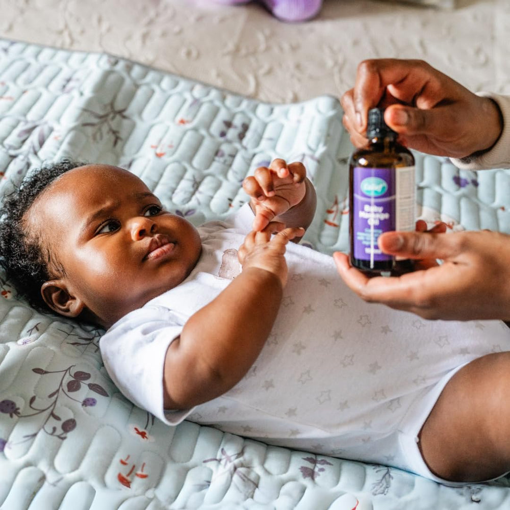 Colief Baby Massage Oil suitable from birth note on packaging.