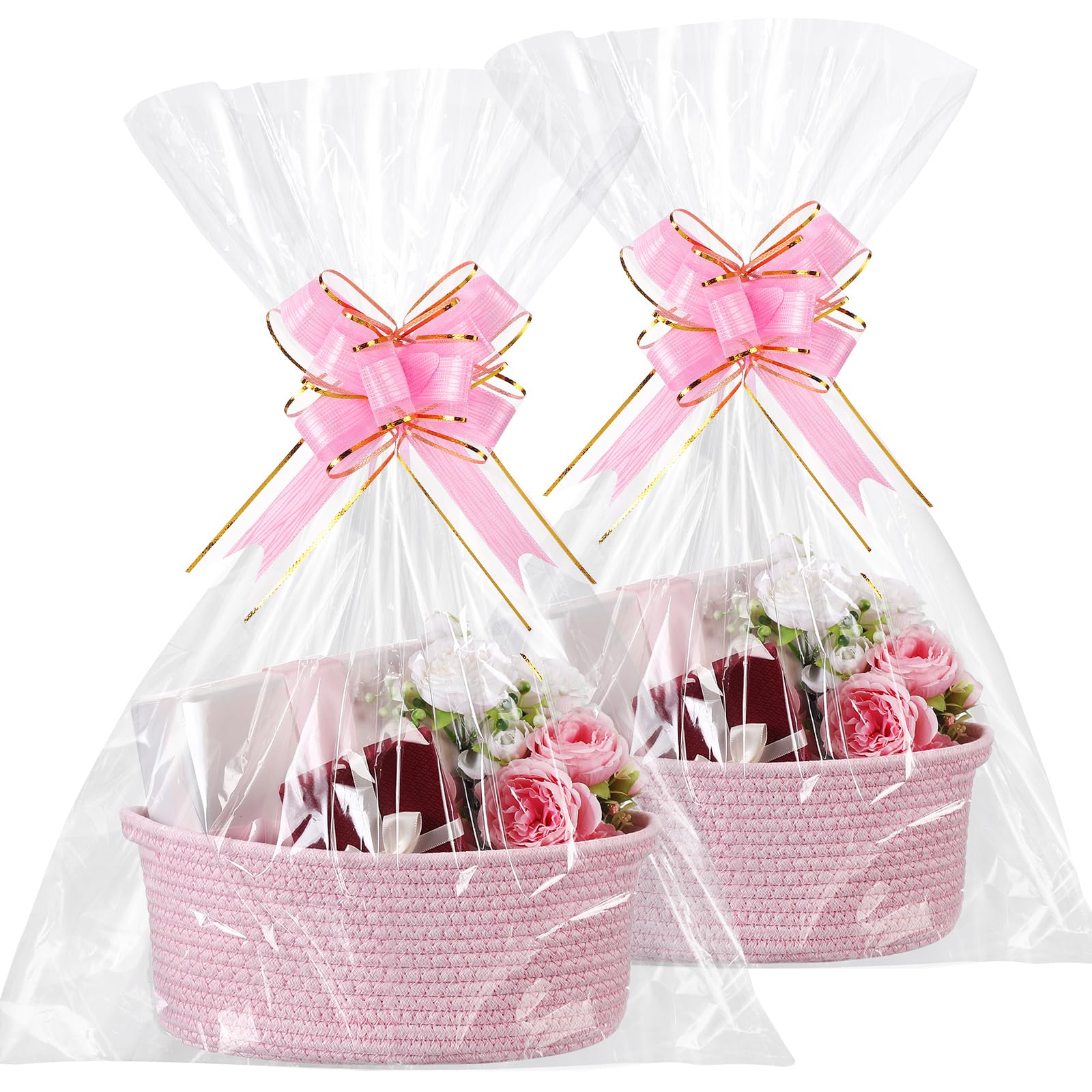 Colingmill package includes two baskets and ribbons for quick gifting projects.