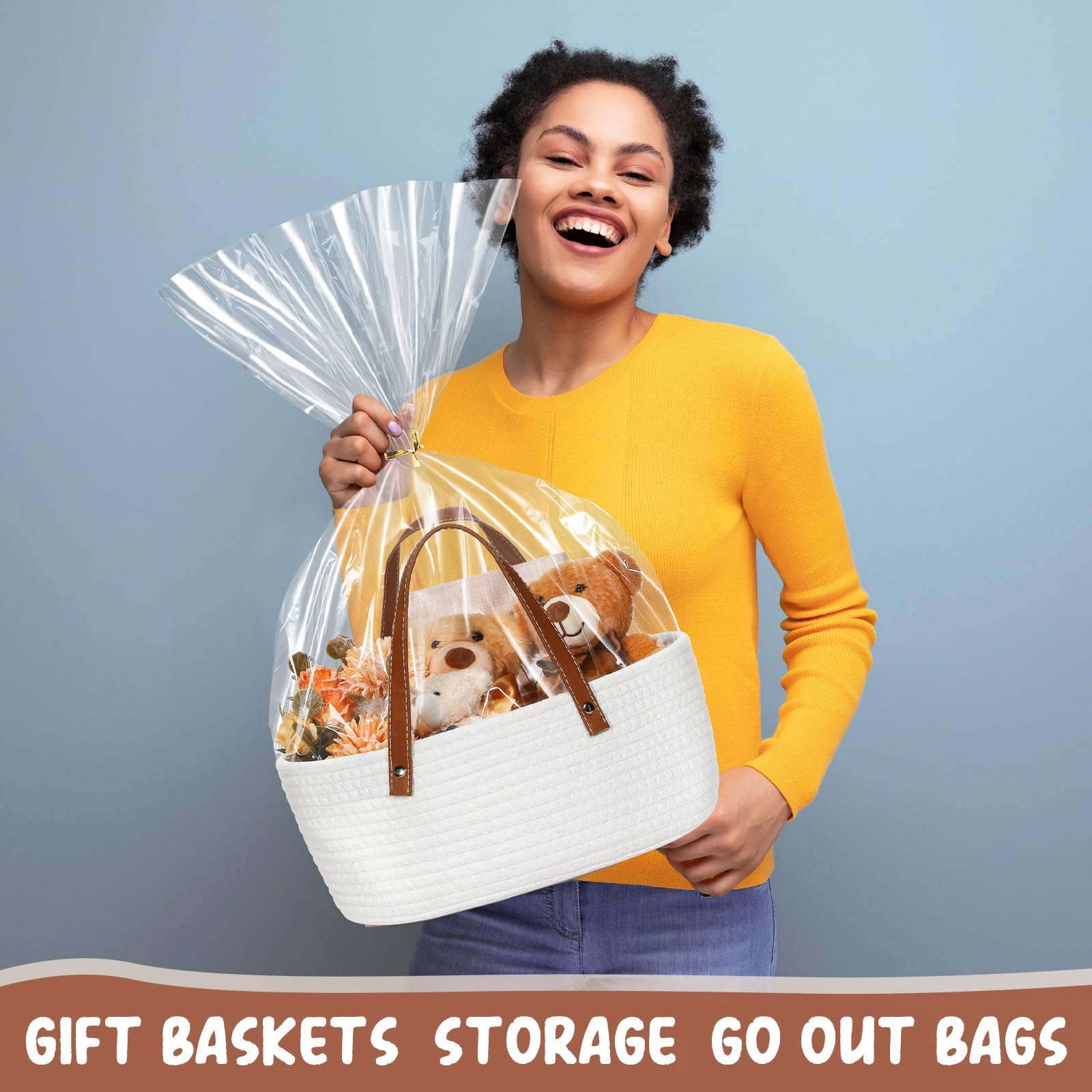 Colingmill basket shown in different rooms for versatile home use.