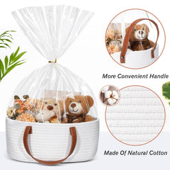Colingmill basket organized for toys and baby items with easy access.