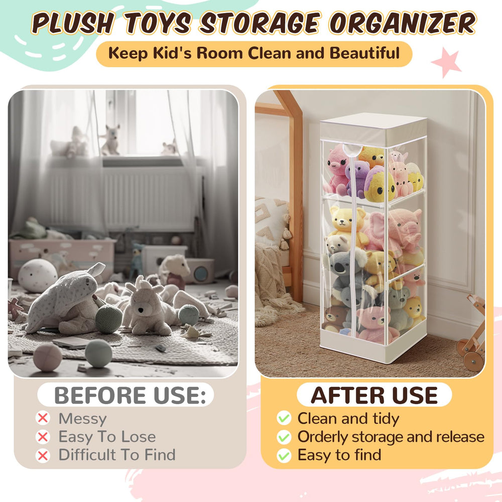 Colingmill double zipper design provides easy access from multiple angles to retrieve toys.