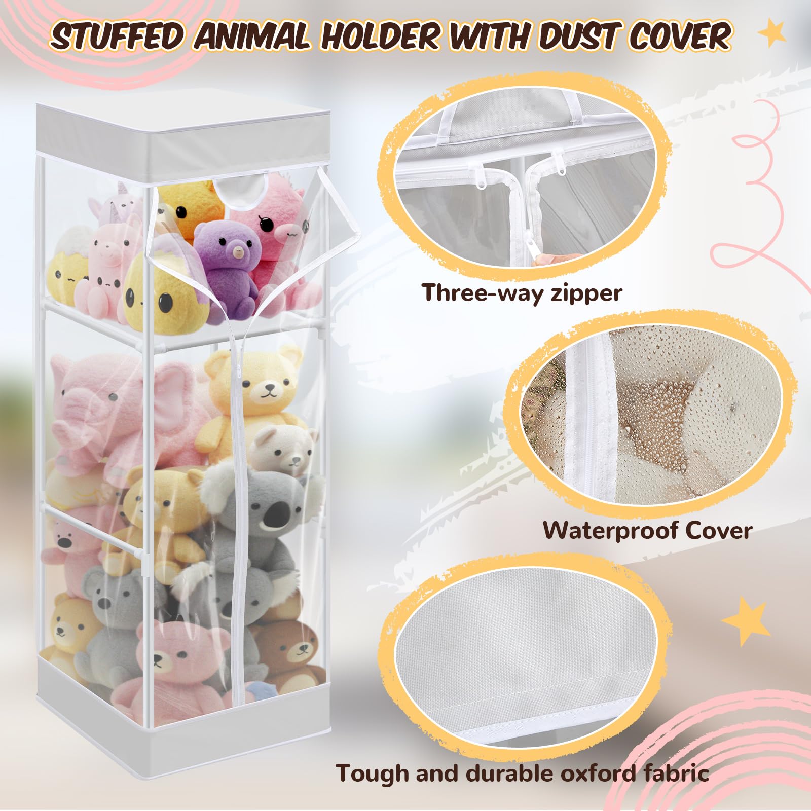 Colingmill durable PVC material construction supports a growing toy collection over time.