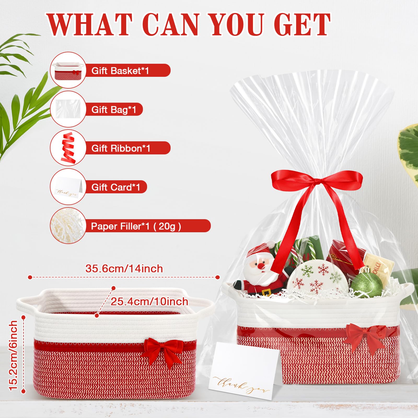 Colingmill large gift bag showcased with the basket ready for gift packaging.