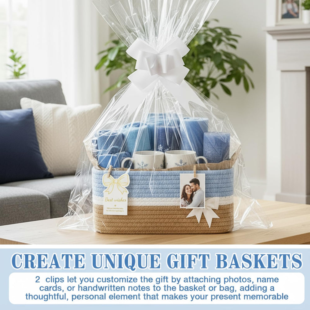 Colingmill greeting card tucked inside the basket preparing a personal message
