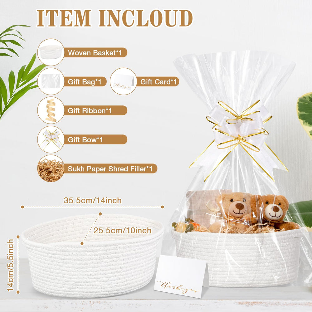 Colingmill opp gift bags placed inside basket for ready wrapping