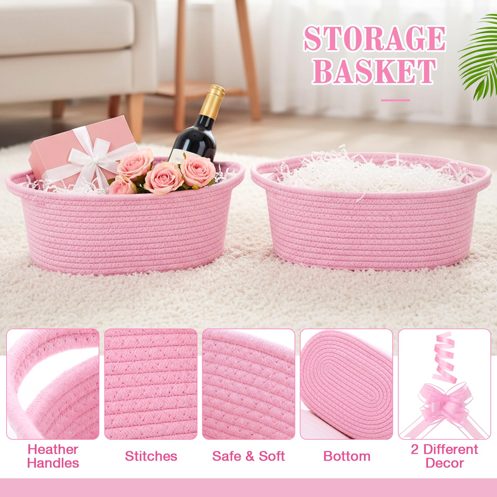 Colingmill satin ribbons pink bow adds polished finishing touch for gifts.