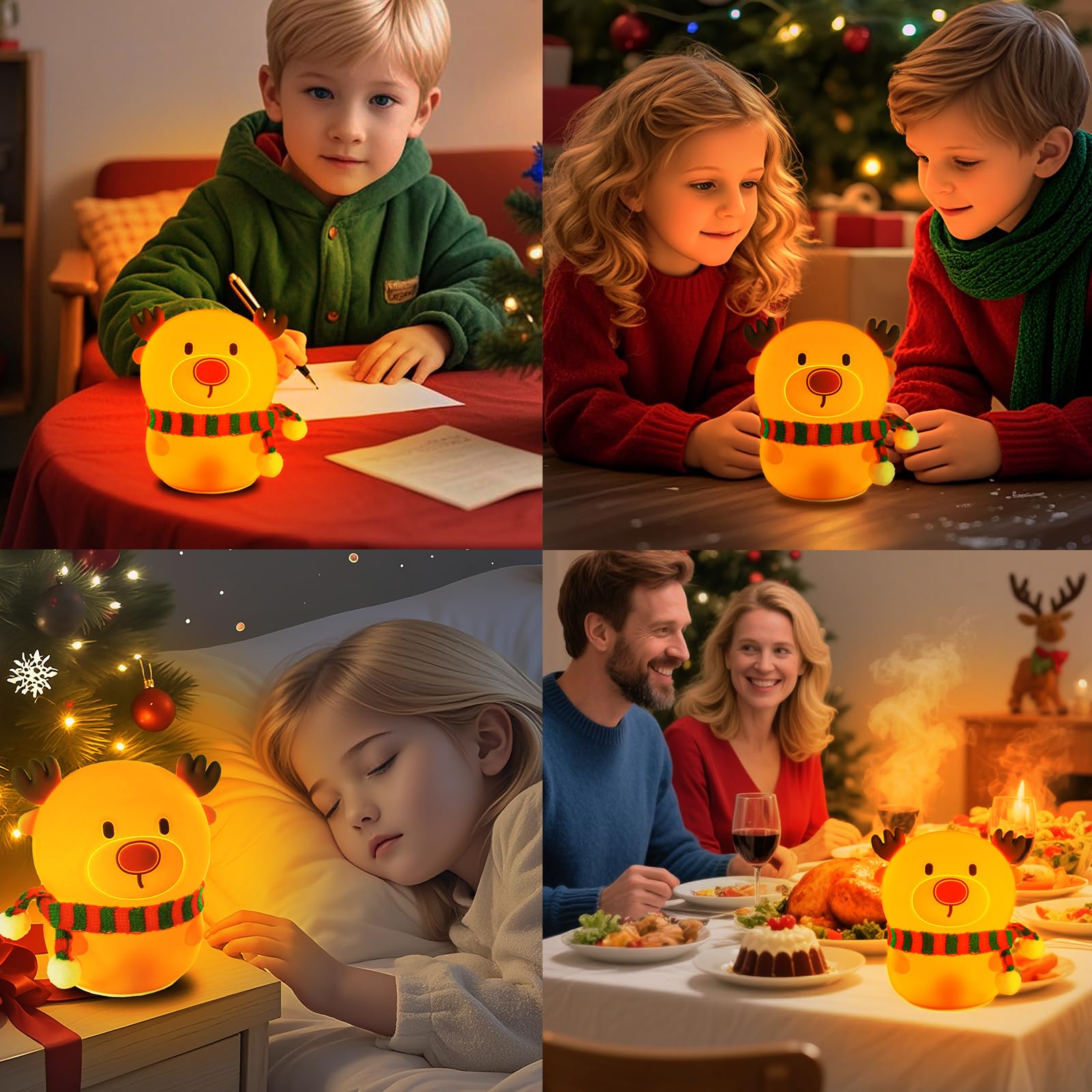 Colorful Life reindeer night light in a nursery use scenario with safe glow