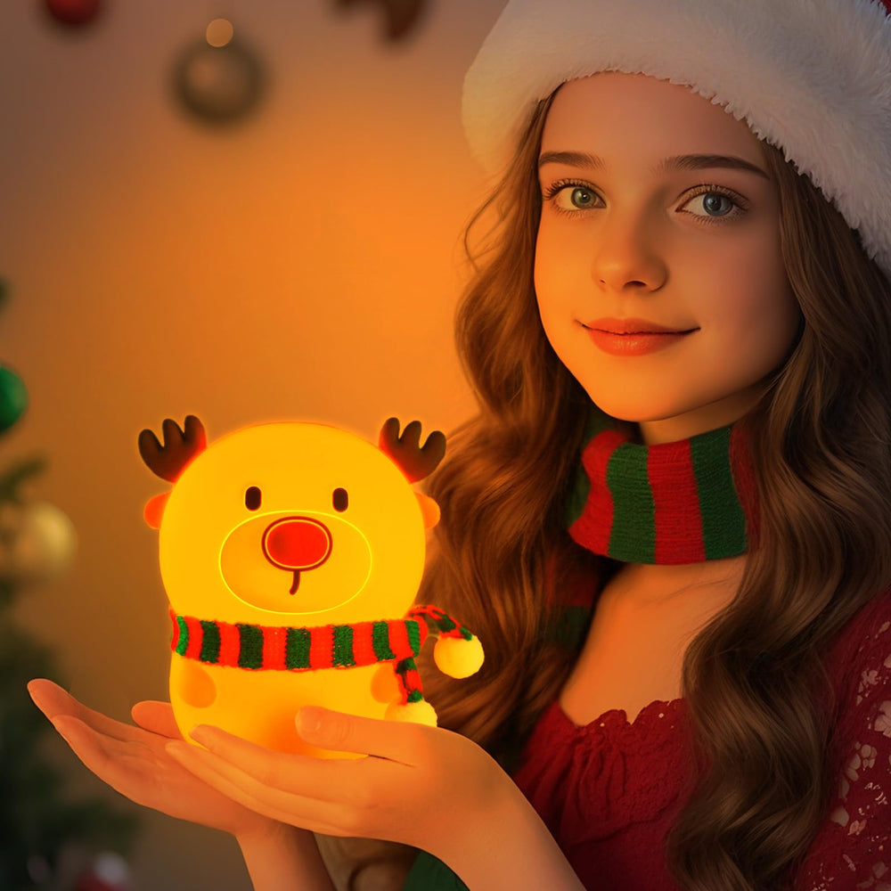 Colorful Life reindeer night light packaging is festive and gift-ready