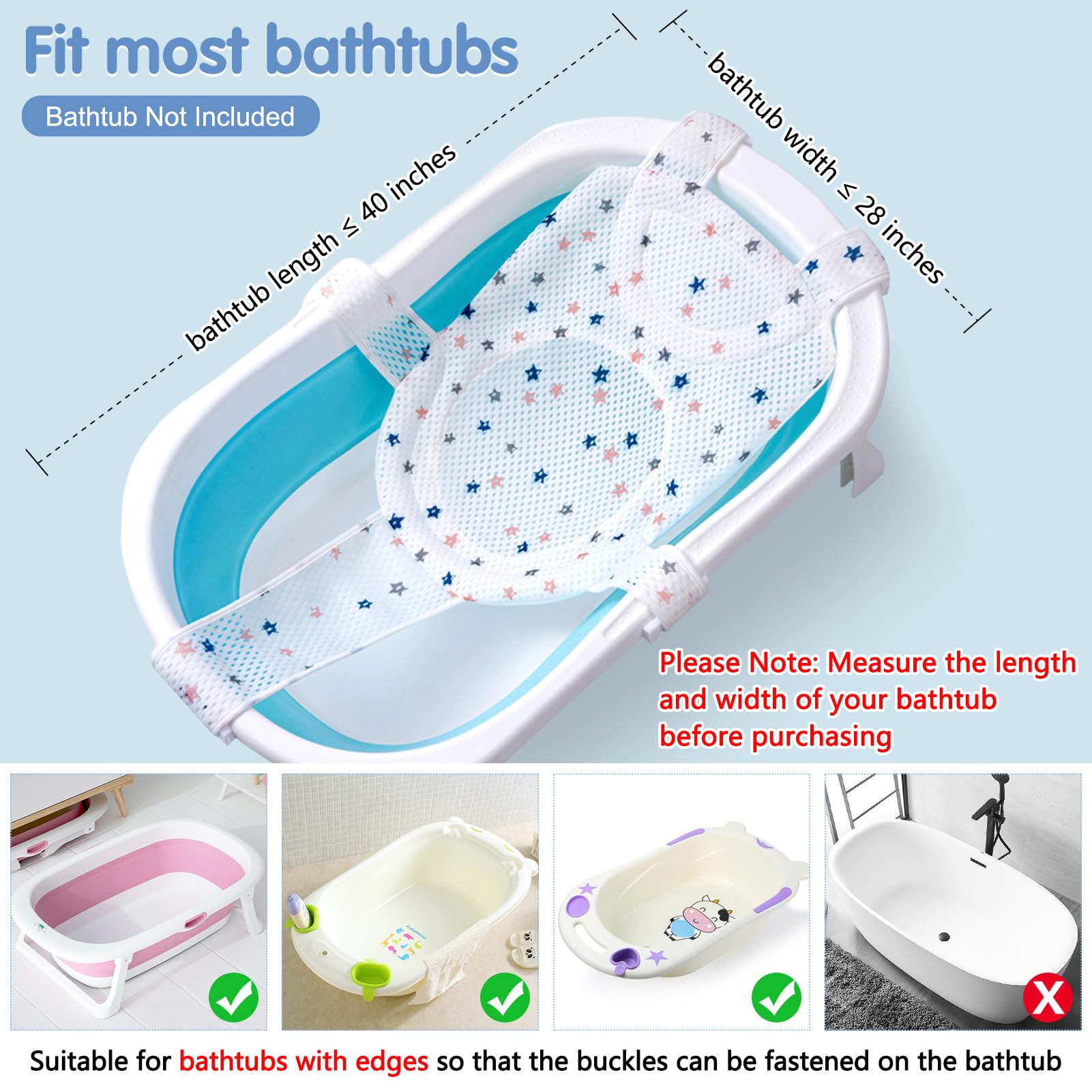 Colorlife baby bath seat anti-slip base for stable bathing.