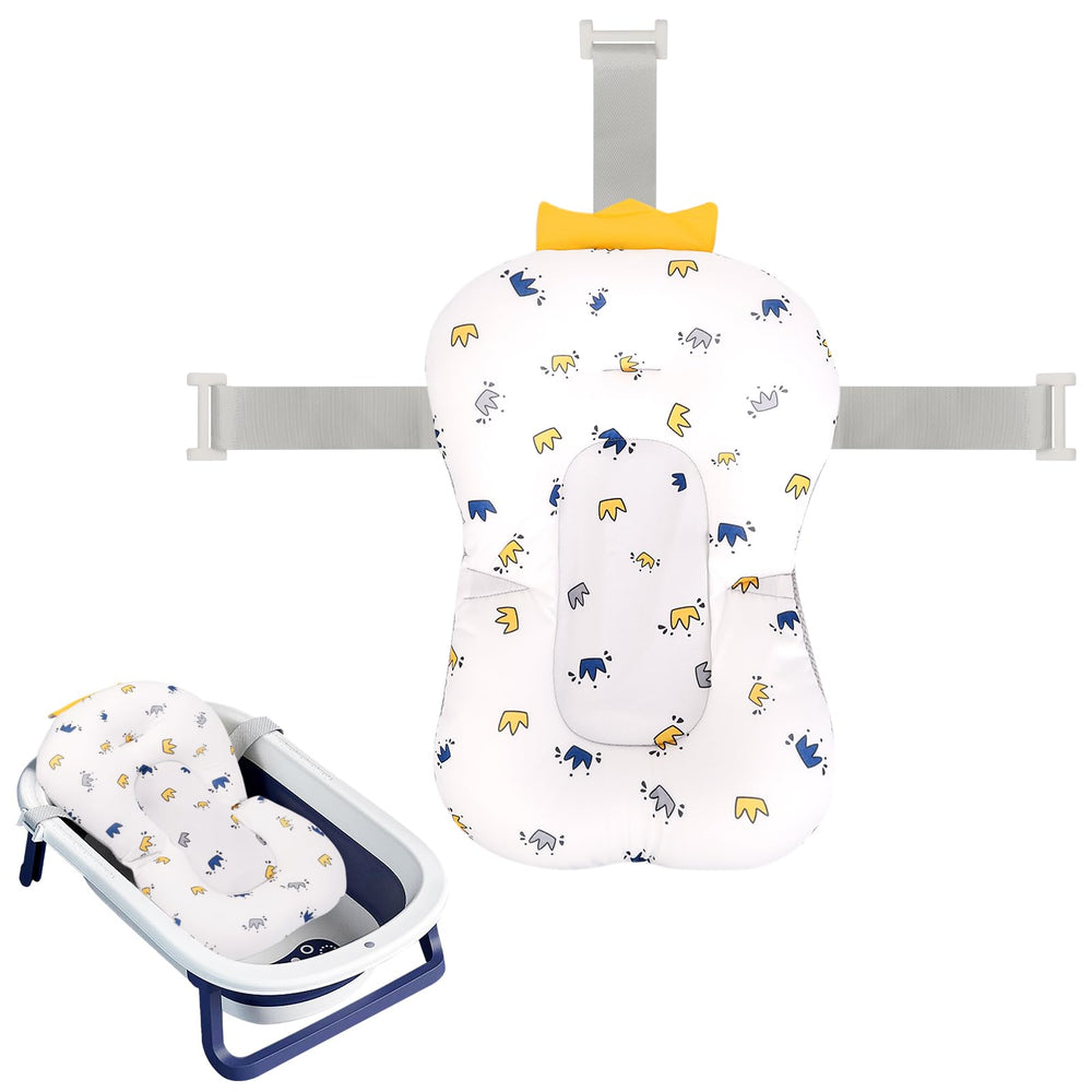 Colorlife baby bath seat crown front view showing secure fit for newborns