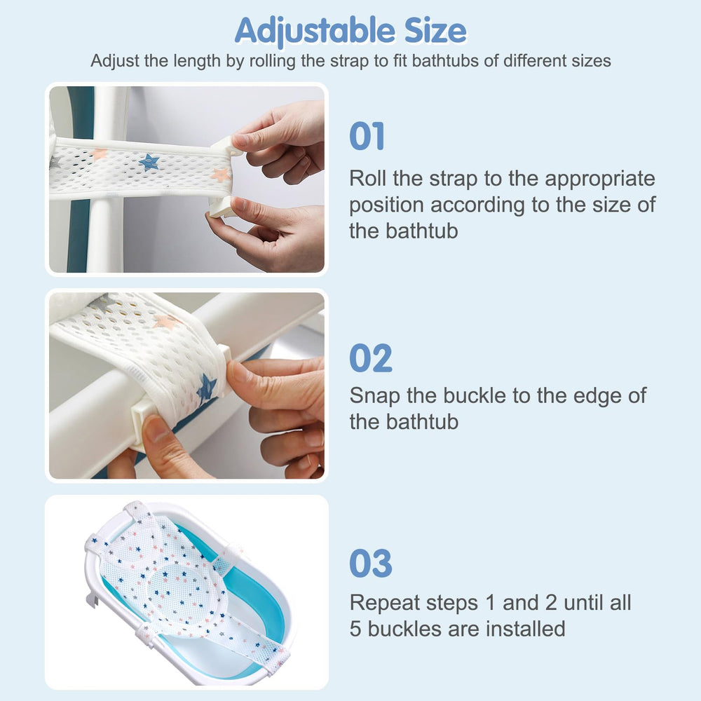 Colorlife baby bath seat in use supports hands-free bathing.