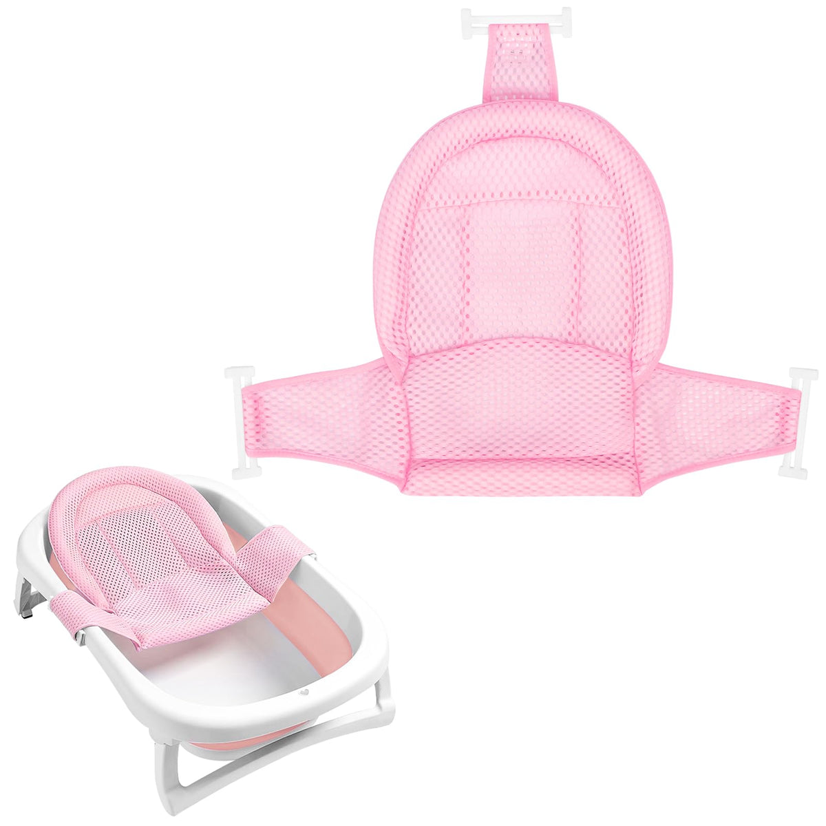 Colorlife baby bath seat with soft 3D mesh for breathable comfort