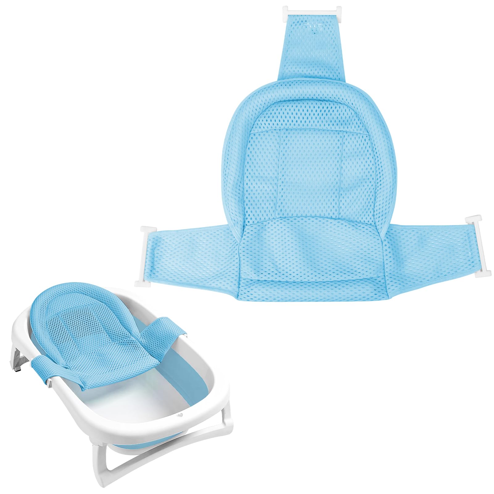 Colorlife baby bath seat with soft mesh for comfortable newborn bathing