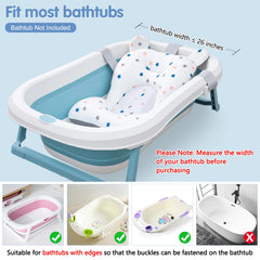 Colorlife three-pointed anti-slip design helps keep baby steady during baths.