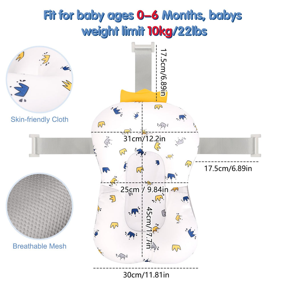 Colorlife bath seat anti-slip buckle illustrating stable setup on tub edge