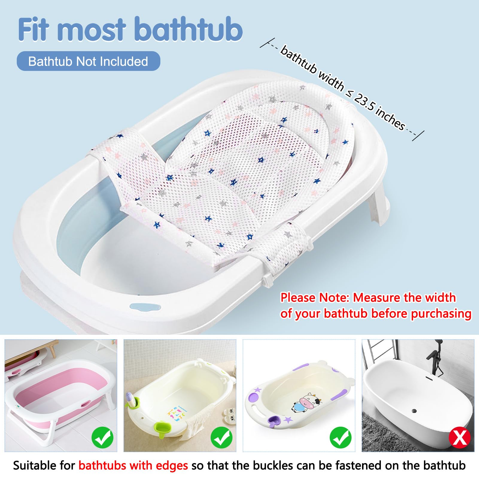 Colorlife bath seat with padded pillow enhances baby comfort