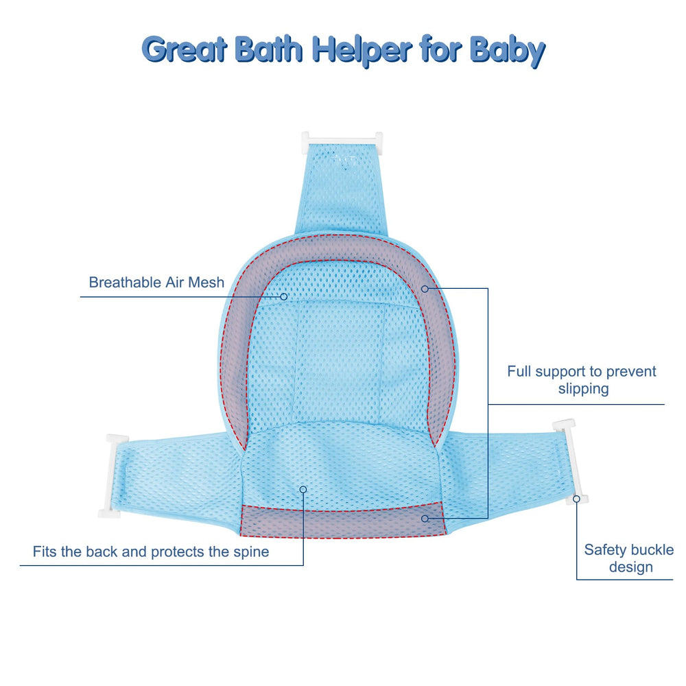 Colorlife three-point anti-slip buckle secures the seat during bath