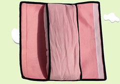 Colorsheng micro-suede closeup highlights easy-clean, shrink-proof pillow design