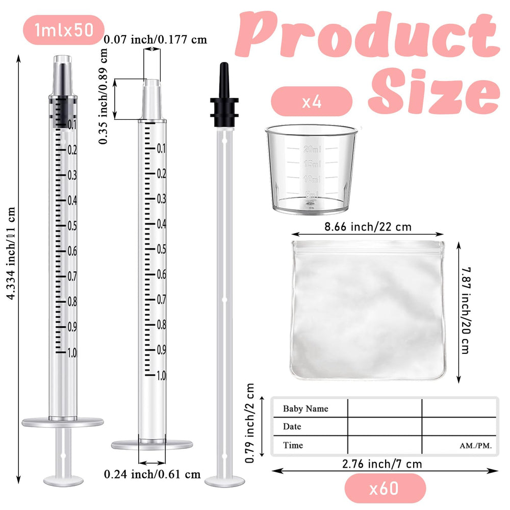 Colostrum collector set collection syringes show sterile, needleless design for safe handling.