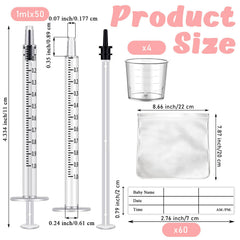 Colostrum collector set collection syringes show sterile, needleless design for safe handling.