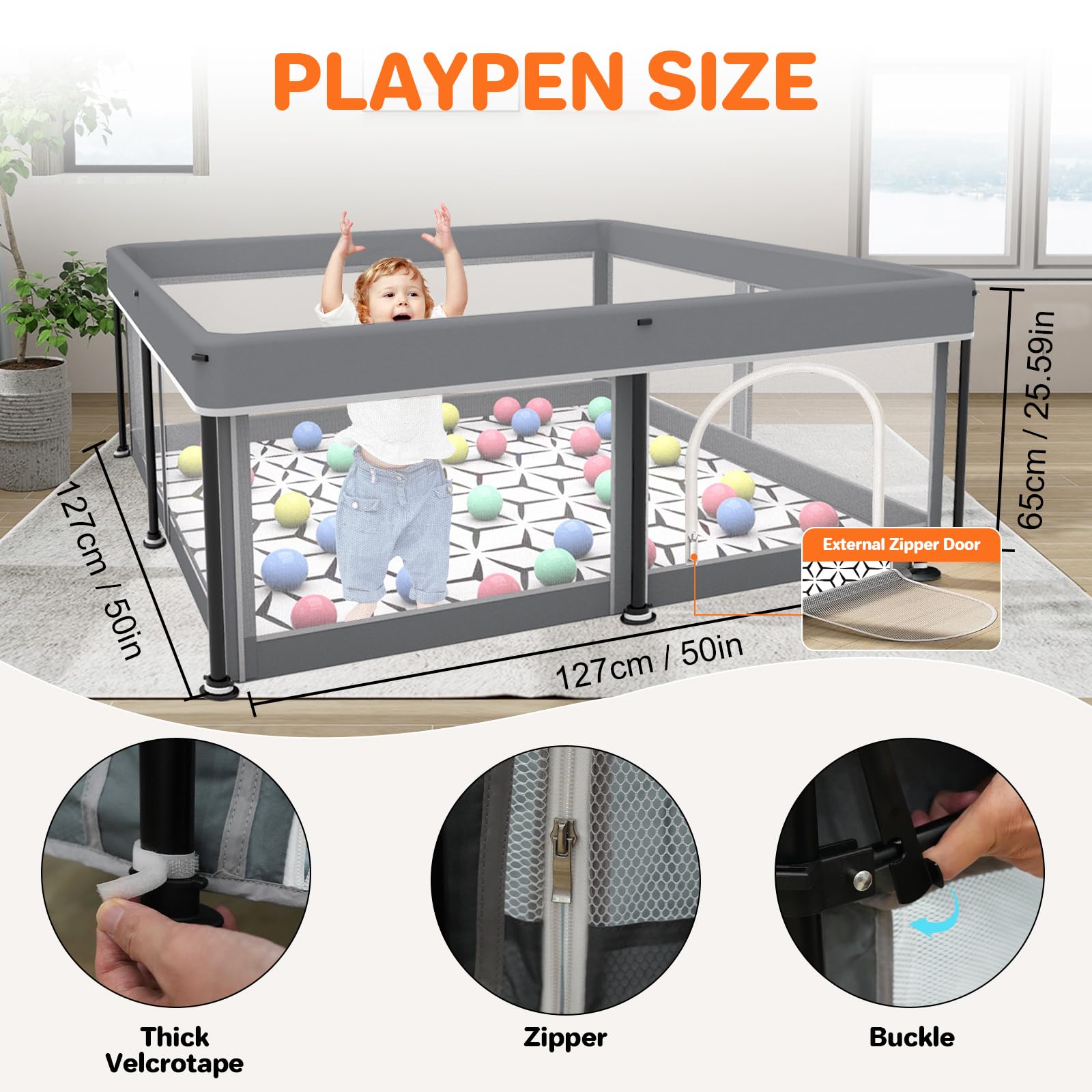 Colpart playpen mat plush cushion supports comfy play and gentle protection.