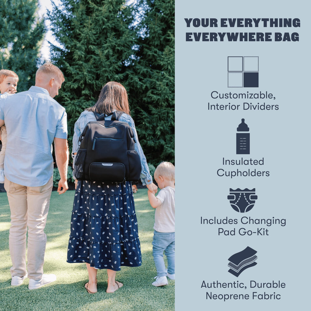 Colugo neoprene backpack adjustable dividers keep bottles and wipes organized