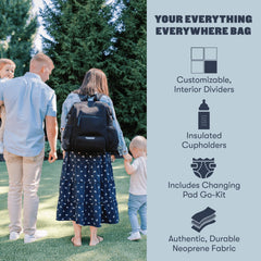 Colugo neoprene backpack adjustable dividers keep bottles and wipes organized