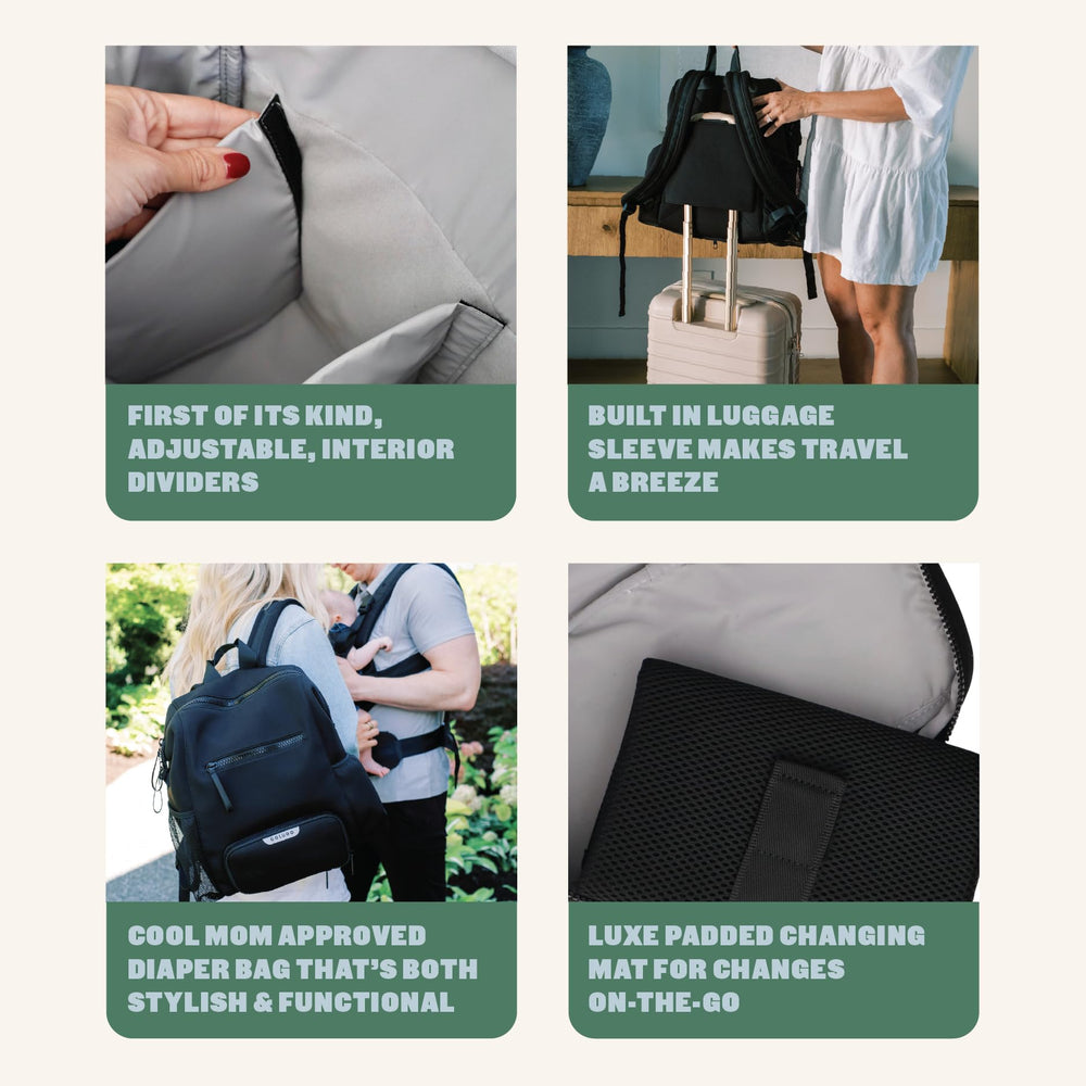 Colugo neoprene backpack features padded straps and durable zipper for comfort